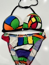 Venus Vintage Colorful Marilyn Bikini Top D  Bottoms 12 Rare