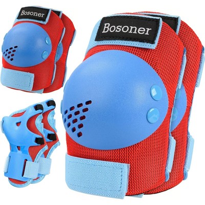 BOSONER Kids/Youth Knee Pad Elbow Pads Roller BMX Bike Skateboard Inline 