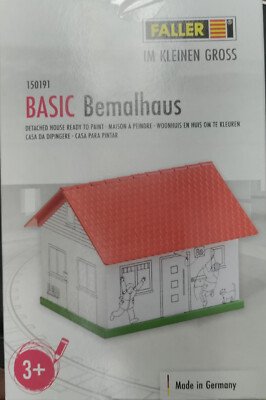 FALLER HO SCALE 1:87 BASIC HOUSE BUILDING KIT Bemalhaus 150191