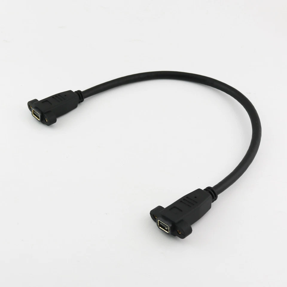 1x Mini DP Female Panel Mount To Female Panel Mount DisplayPort Jacck Cable 30cm - Image 2 of 4