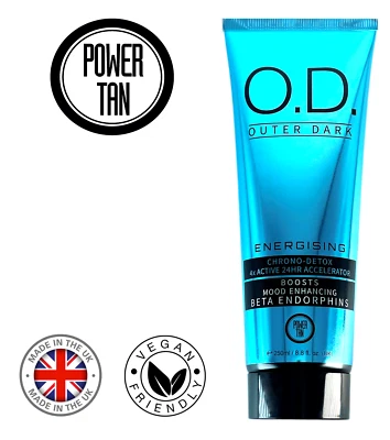 Power Tan Outer Dark Mood Enhancing UV lozione acceleratore abbronzante lettino 250 ml
