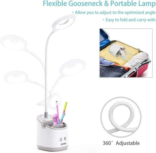 Small Night Light LED USB Rechargeable Student Table Lamp | eBay