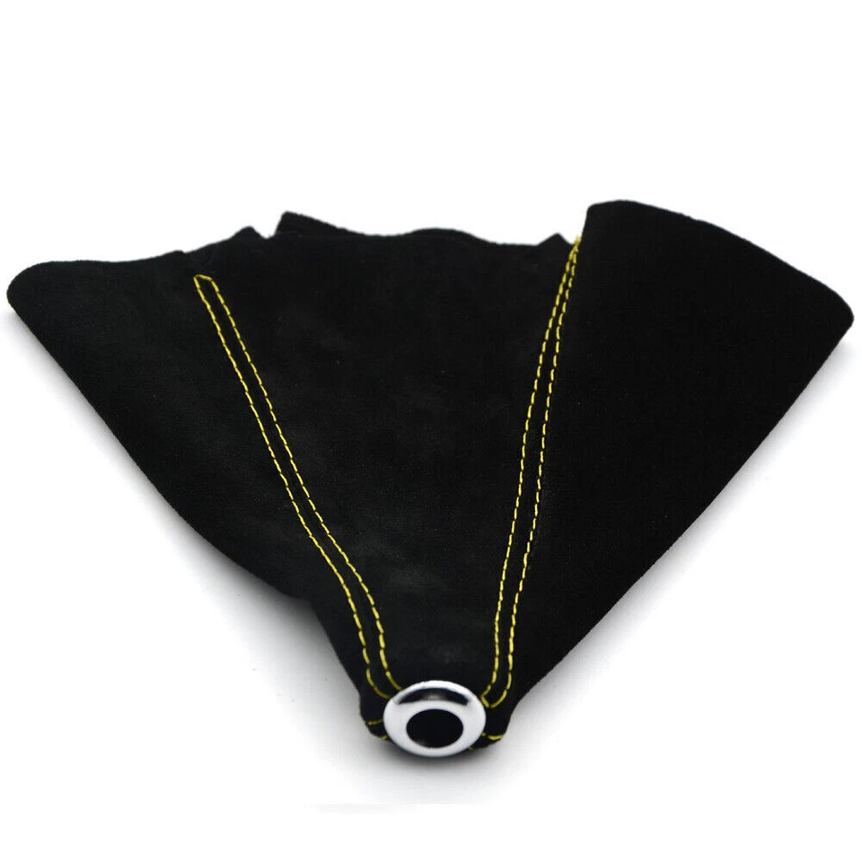 Car Suede Leather Manual Gaiter Gear Stick Shifter Knob Boot Cover Accessories - Image 4 of 4