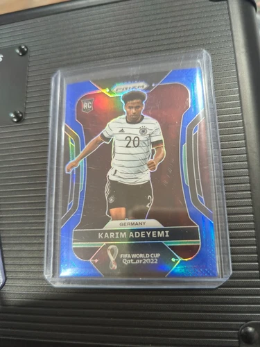 2022 PANINI PRIZM WORLD CUP QATAR KARIM ADEYEMI BLUE /299 ROOKIE RC