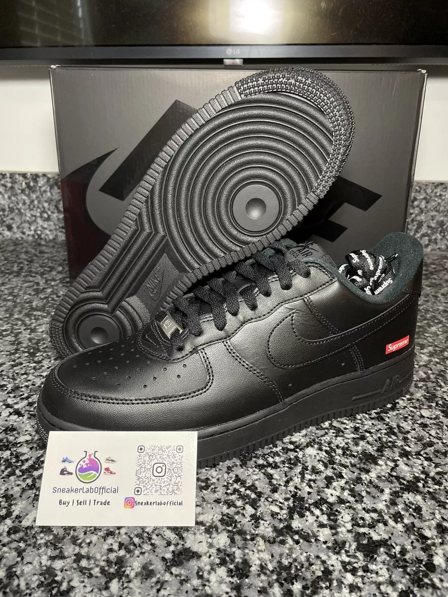 Nike Supreme Air Force 1 Low Black (CU9225-001) Men's Sizes