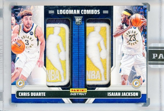 2021-22 Panini Instant LOGOMAN Patch Combos CHRIS DUARTE & ISAIAH JACKSON RC 1/1