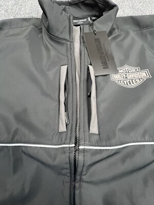 Men's Harley Davidson XL Bar & Shield soft Shell Jacket Black And
