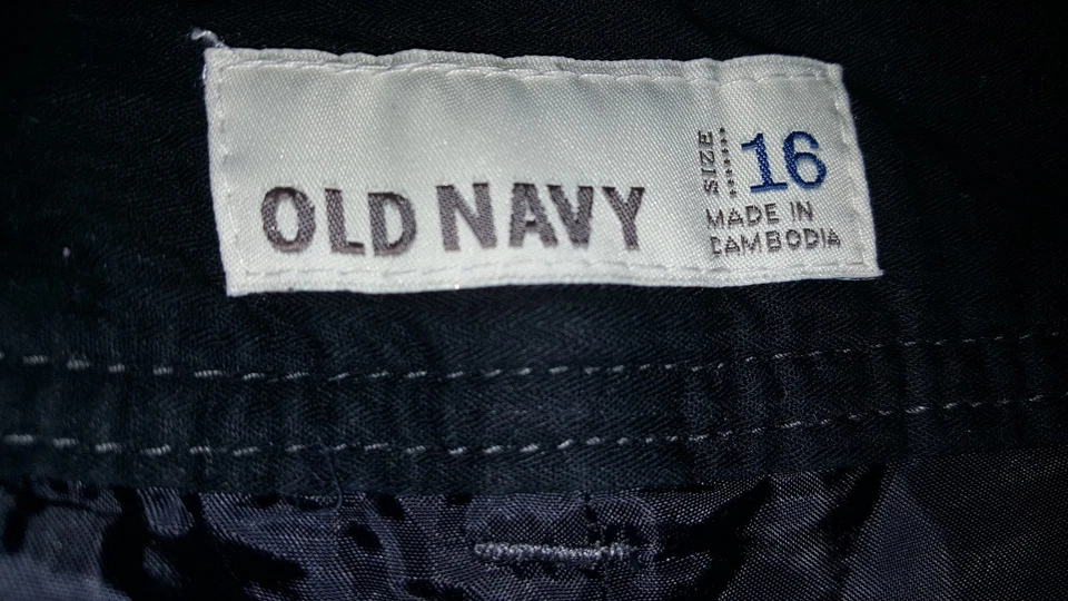 Pantalones para mujer Old Navy talla 16 negro blanco lana reciclada Foto 2 de 3