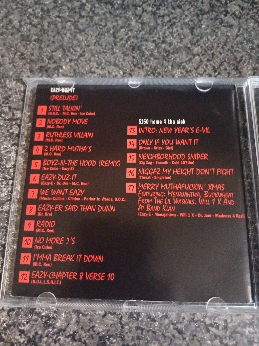 Eazy-E: Eazy-Duz-It CD OG Ruthless/Priority Records Gangster Rap