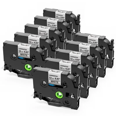 OOZMAS Compatible Label Tape fits Brother TZ-231 P-Touch Black On White 12mmx8m TZe-231