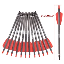 12X 7.5"Archery Carbon Crossbow Bolts Arrows 2" Vanes Crossbow Hunting Arrow