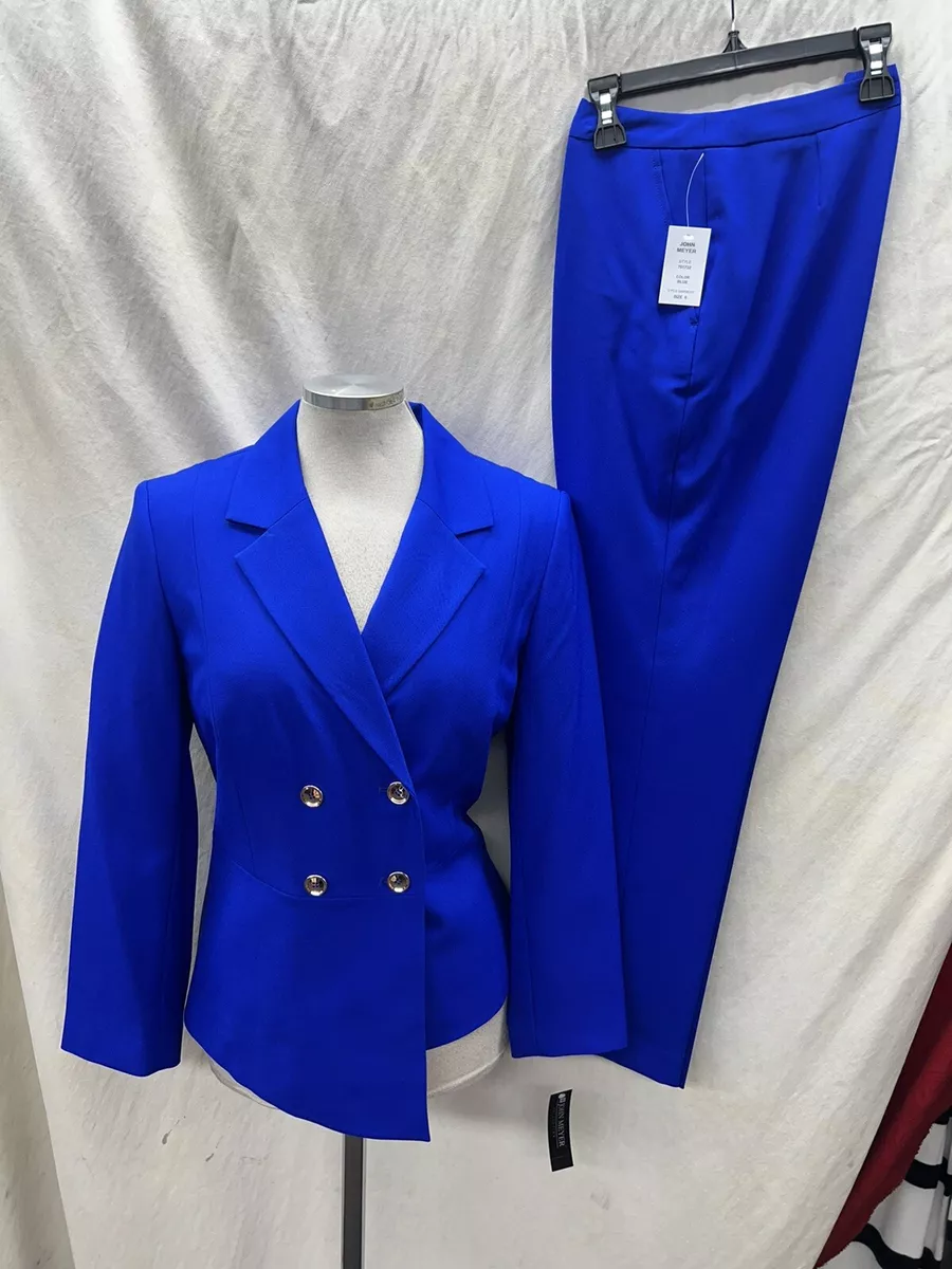 JOHN MEYER PANT SUIT/SIZE 18/RETAIL$280/Inseam 31/NEW W TAG/ROYAL