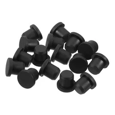 16 Pieces Black Rubber Stopper, 8.5mm Plug Holes for 8-8.3mm/0.31-0.33" Hole