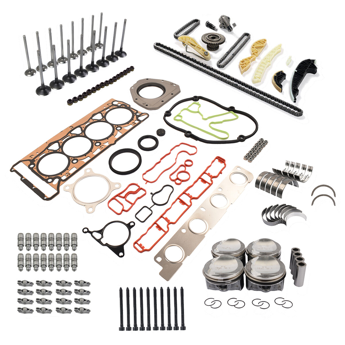 Reparatursatz Dichtungsatz Kolben für Audi VW Skoda 1,8 TSI Bolzen  