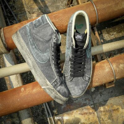 Nike SB Blazer Mid Premium Faded Black Distressed Mens Skate Boarding  DA1839-001 | eBay