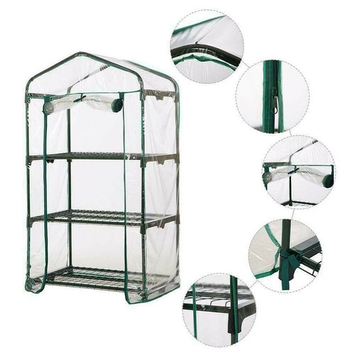 Mini Greenhouse Outdoor Portable Green House Gardening w/ 2/3/4/5 Tier PVC Cover - Picture 5 of 14