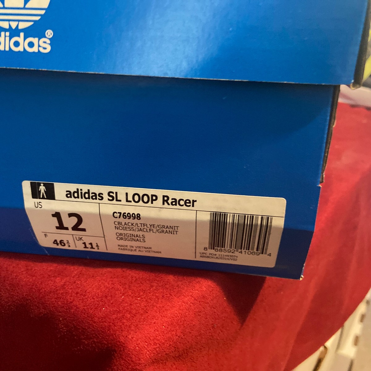 Adidas SL Loop Runner Men's Sneaker Shoe Lace Up Black Green Size