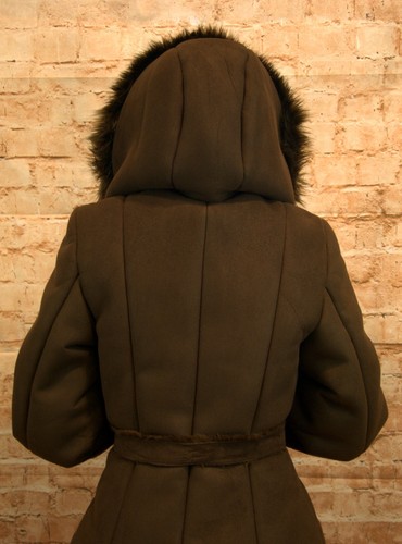 Abrigo de piel abrigo señora chaqueta de invierno chaqueta de mujer chaqueta de piel chaqueta de piel sintética M - Imagen 6 de 8