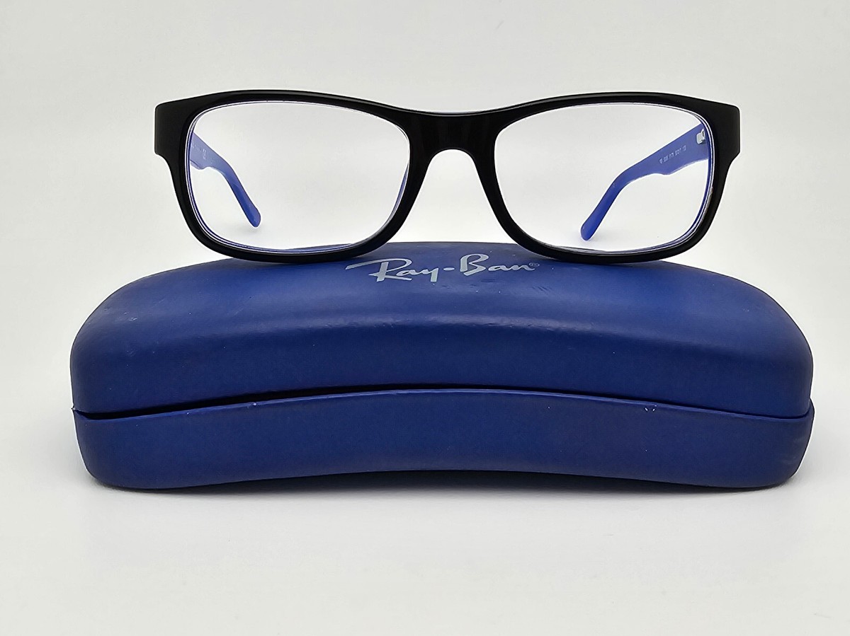 Ray-Ban RB5268 5179 Polished Black on Blue Kids Eyeglasses 