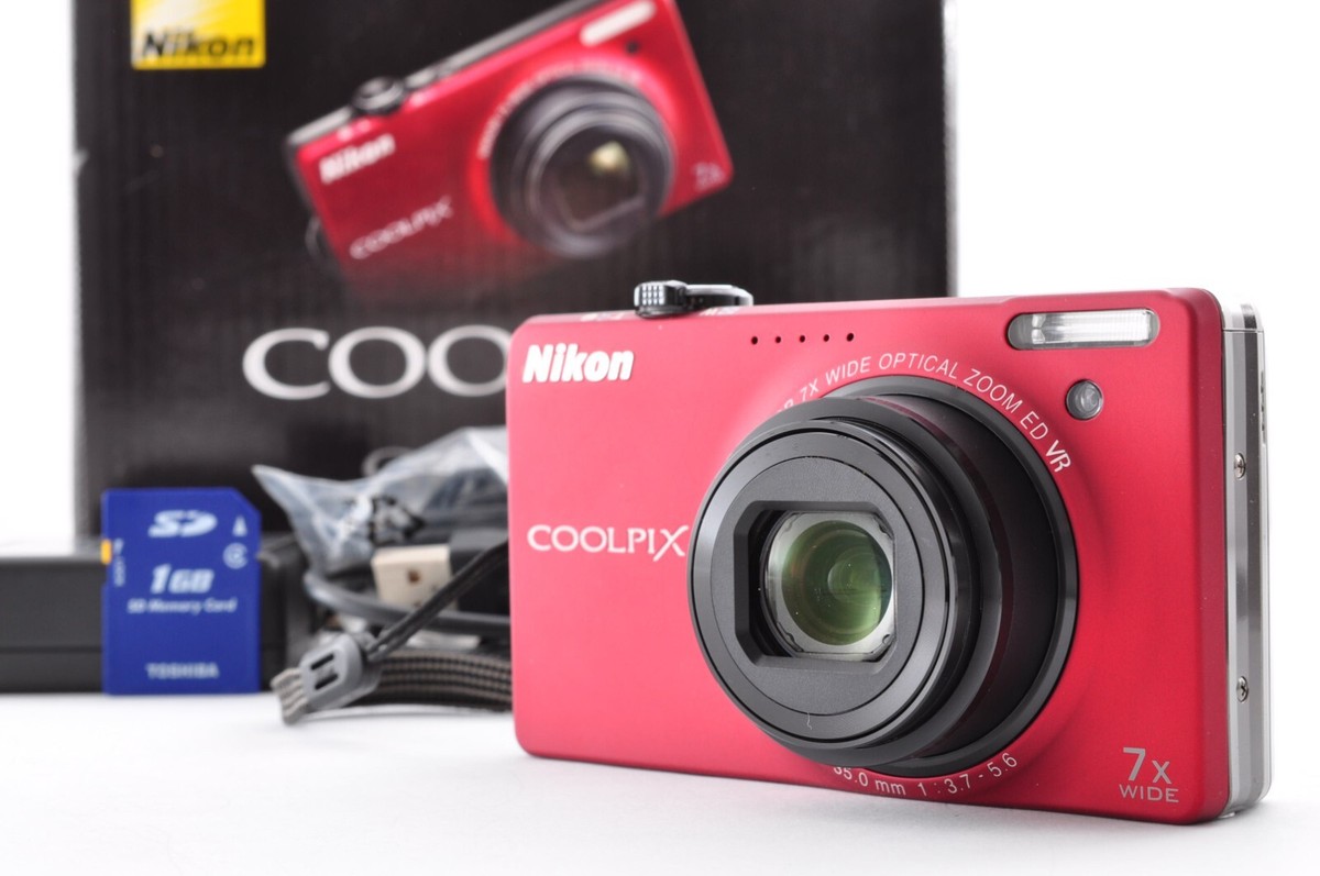 Nikon Coolpix S6000 Red Excellent+3 Compact Digital Camera Nikon Coolpix S6000 Red Excellent+3 Compact Digital Camera