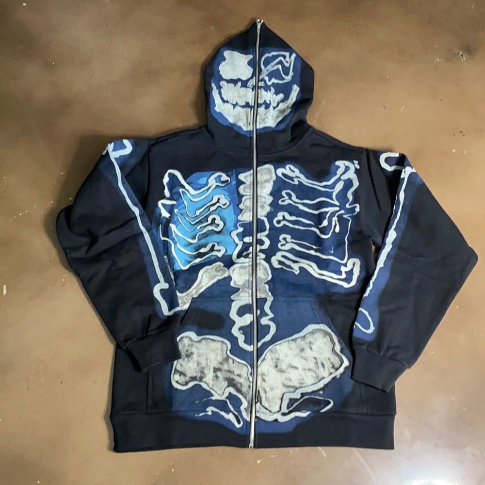 Cactus Jack x Fragment Skeleton Graffiti Full Zip Hoodie | eBay