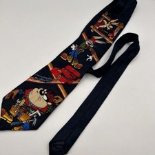 Vintage 90's Men  s Tie Looney Tunes Warner Bros Cartoons