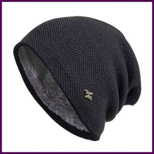 Men Winter Warm Hat Adult Knitted Casual Beanies Skullies Cotton Wool Hats.