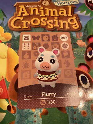 Carte Amiibo Animal Crossing Série 1 – Flurry 67 (Isabelle & Villageois) – Mint, Envoi Gratuit