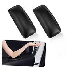IHOTDER 2PCS Car Knee Cushion,Soft Leather Car Door Armrest Pad for Knee Black