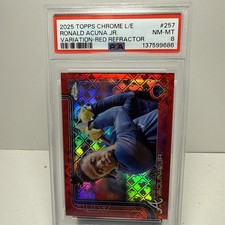 2025 Topps Chrome-Image Variation Ronald Acuña Jr. #257 Red  Logo Refractor 5/5