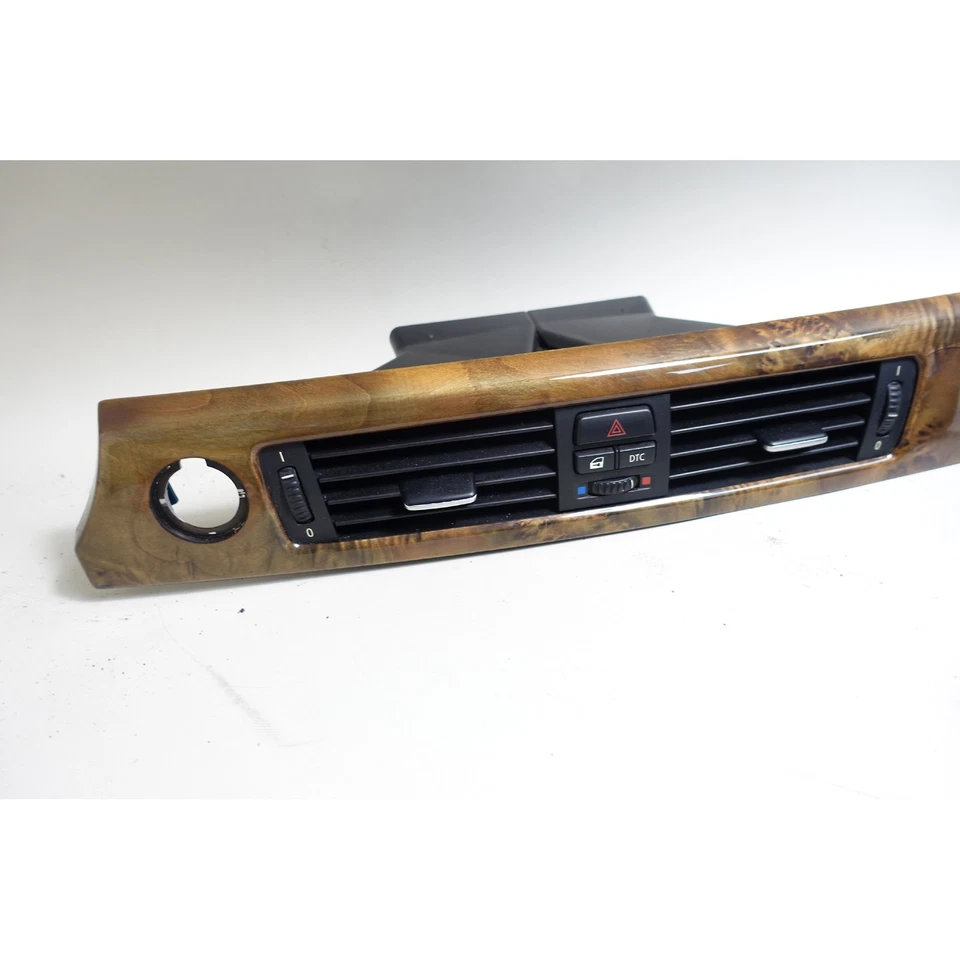 BMW E90 E91 2006-2008 serie 3 tablero de instrumentos temprano molduras de madera respiraderos grano de álamo OEM Foto 2 de 4