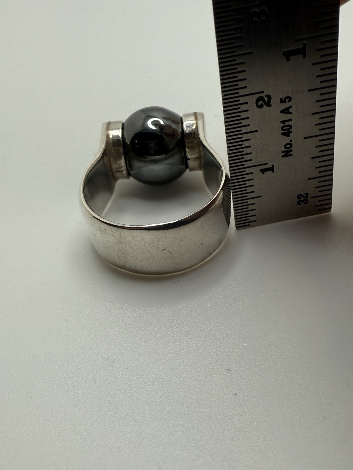 Sterling Silver Interchangeable Hematite Ball Ring - image 5