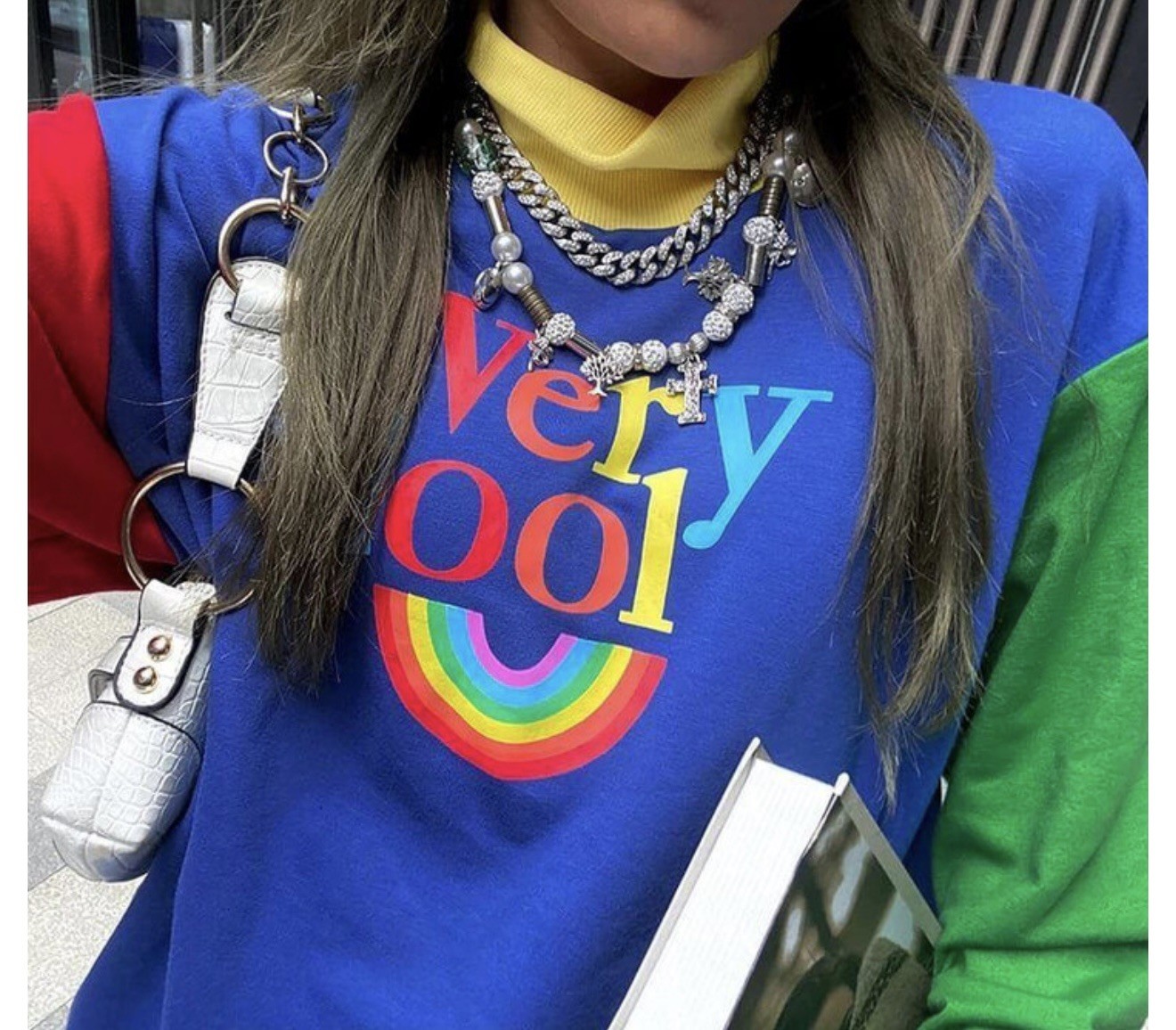 “Very Cool” Rainbow / Multicolor Pullover - Overs… - image 8