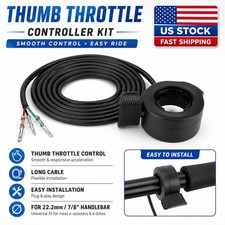 Universal 7/8" 22mm Thumb Throttle for 24V 36V 48V E-Bike Electric Bike Scooters