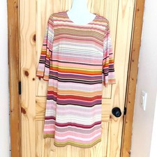 vintage Y2K Tacera striped shift dress size S