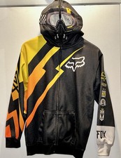 Vintage Fox Racing Sasquatch Hoodie Zip Helmet Mask Youth XL