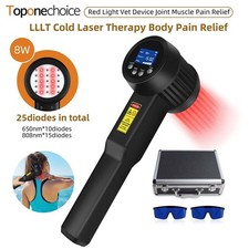 LLLT Red Light Therapy Device 8W 25 Diodes Back Neck Shoulder Pain Relief Human