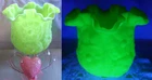 FENTON"MINT+PERF~1970's"VASELINE"LIME  SATIN"POPPY"LRG~5.5"VINTAGE~GLASS"VASE