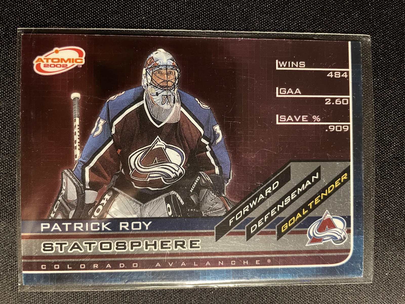Patrick Roy 2001-02 Pacific Atomic