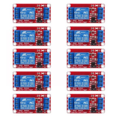 Reliable 10 Piece 5V Relay Module - Ideal for MCU, Raspberry & Automation Tasks