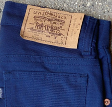 LEVI 1979 Student Boys Straight Jeans 719 1818 Blue Tab 26 x 34 New