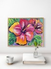 MONA VIVAR 11x14 Contemporary Expressionist Floral Original Acrylic Painting — photo 2