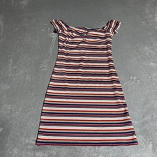 Urban Outfitters Dress Womens Small Off Shoulder Ribbed Stretch Mini Bodycon