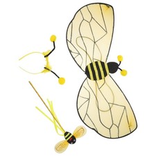 1Set Durable Yellow Bee Wings and Headband Kids Costume Party Accessories