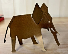 Vintage David Lesser Metal Elephant Silhouette