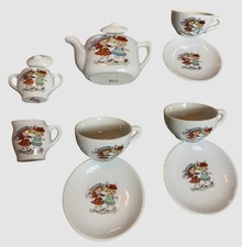 Child Miniature Porcelain Tea Set Made In Japan Mid Century 11 Pc VTG Teapot Cup