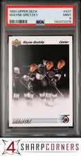 1991 UPPER DECK #437 WAYNE GRETZKY KINGS HOF PSA 9