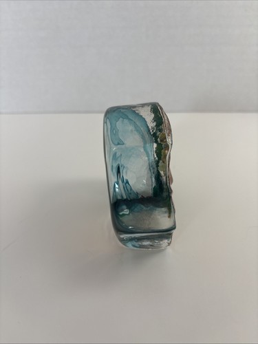 Paperweight Kosta Boda Art Glass Signed Kjell ENGMAN Face Original - Picture 4 of 7