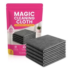 5PCS Magic Cleaning Cloth, Thick Microfiber, Streak Free for Windows Glass,...