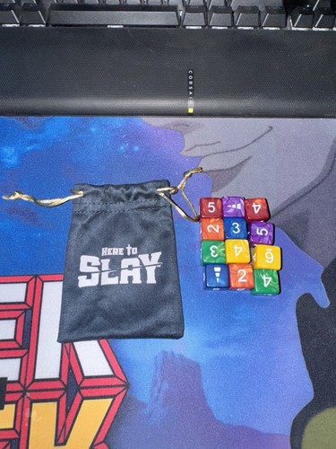 Here to Slay Kickstarter Exclusive Dice Bag With 12 Dice - Picture 1 of 4